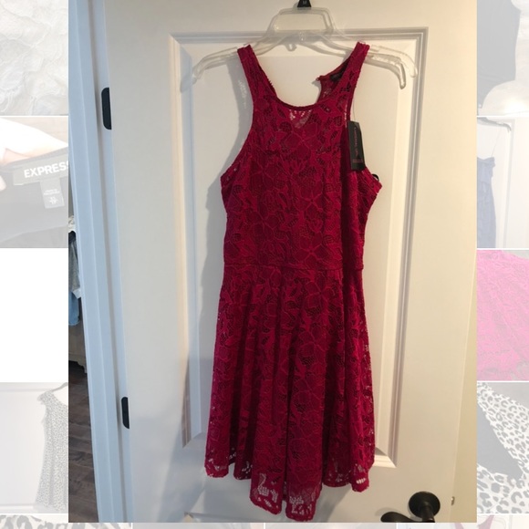 Material Girl Dresses & Skirts - NWT Lace Dress 👗 Material Girl Hot Pink